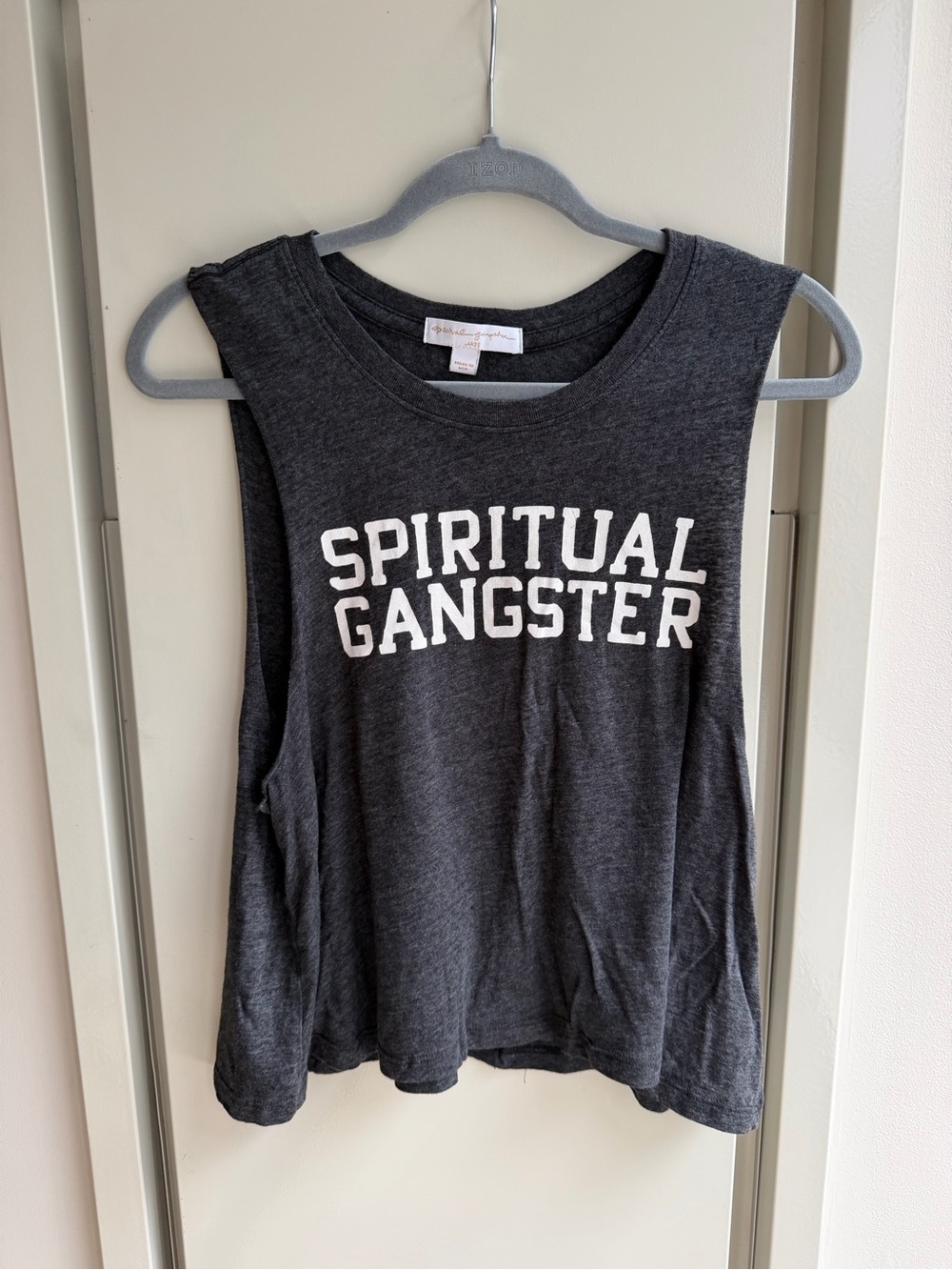 Spiritual Gangster Dark Gray Graphic Muscle Tank